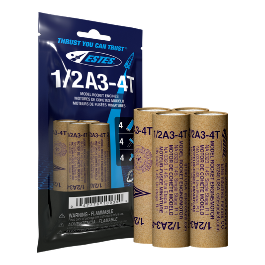 Estes 1/2A3-4T 13mm Model Rocket Engines