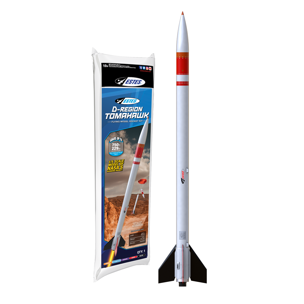 D-Region Tomahawk Model Rocket - STEM Classroom Rocket Kit | Estes