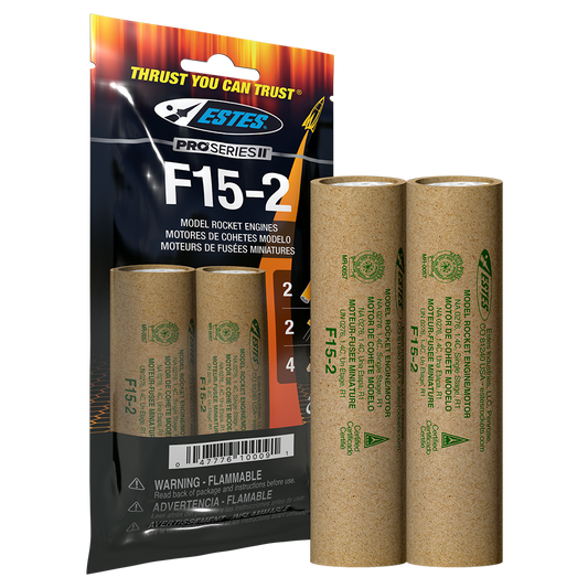 Estes F15-2 29mm Model Rocket Engines 2 Pack