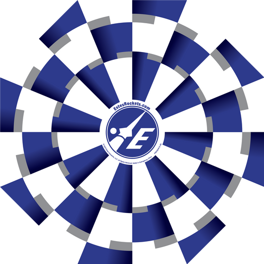 Estes 18 inch Blue Rip Stop Nylon Parachute for Model Rockets