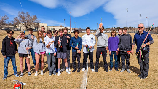 Group of Students Practicing Safe Model Rocketry