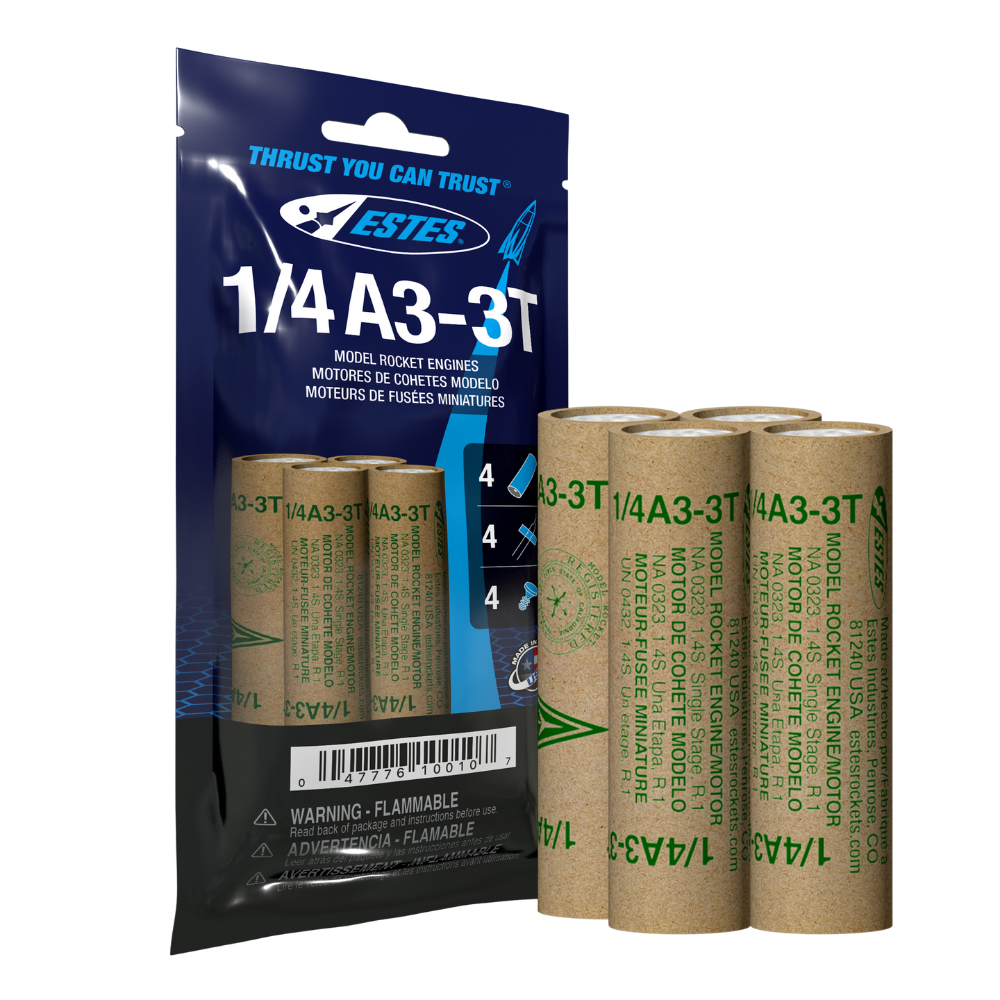 Estes 1/4A3-3T 13mm Model Rocket Engines