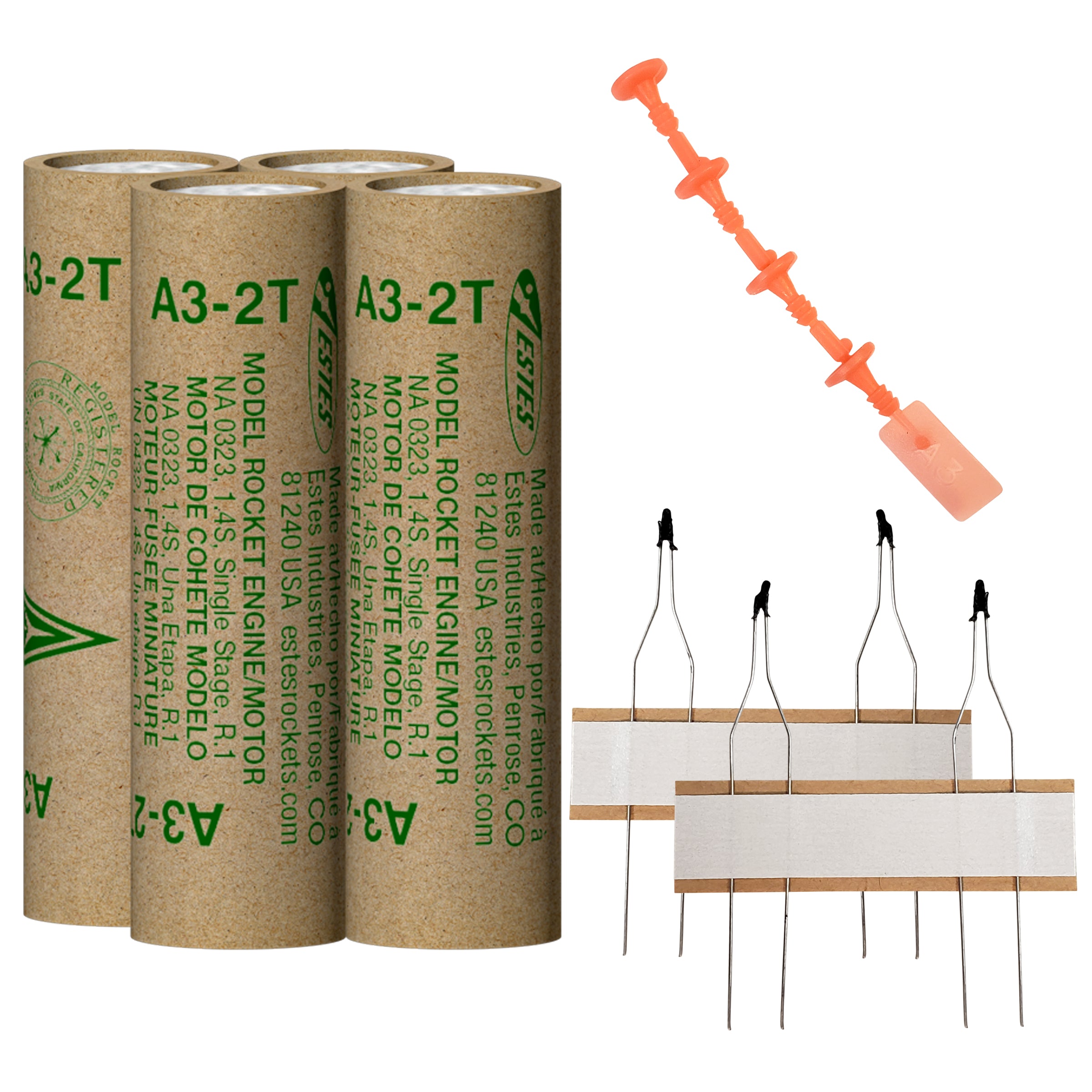 Plug Motor Model Rockets A3-2T 13mm Mini Rocket Engines | Estes Education