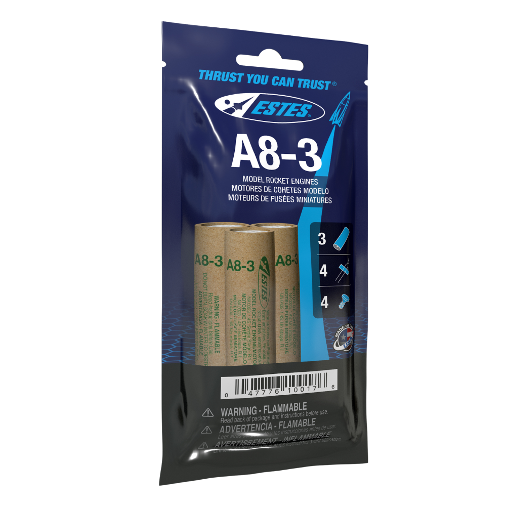 Estes A8-3 Rocket Engines Package