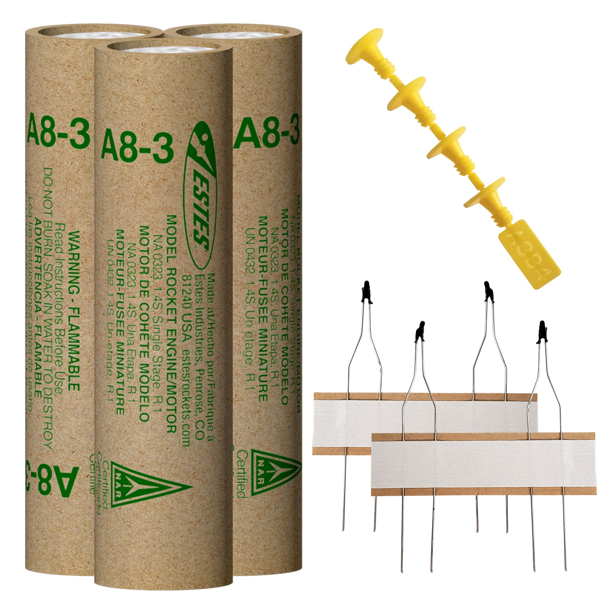 Estes A8-3 Rocket Engines Plugs and Ignitors