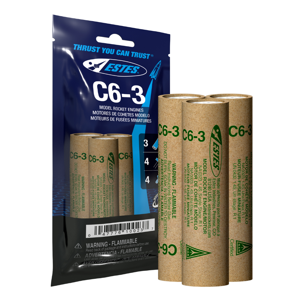 Estes C6-3 18mm Model Rocket Engines