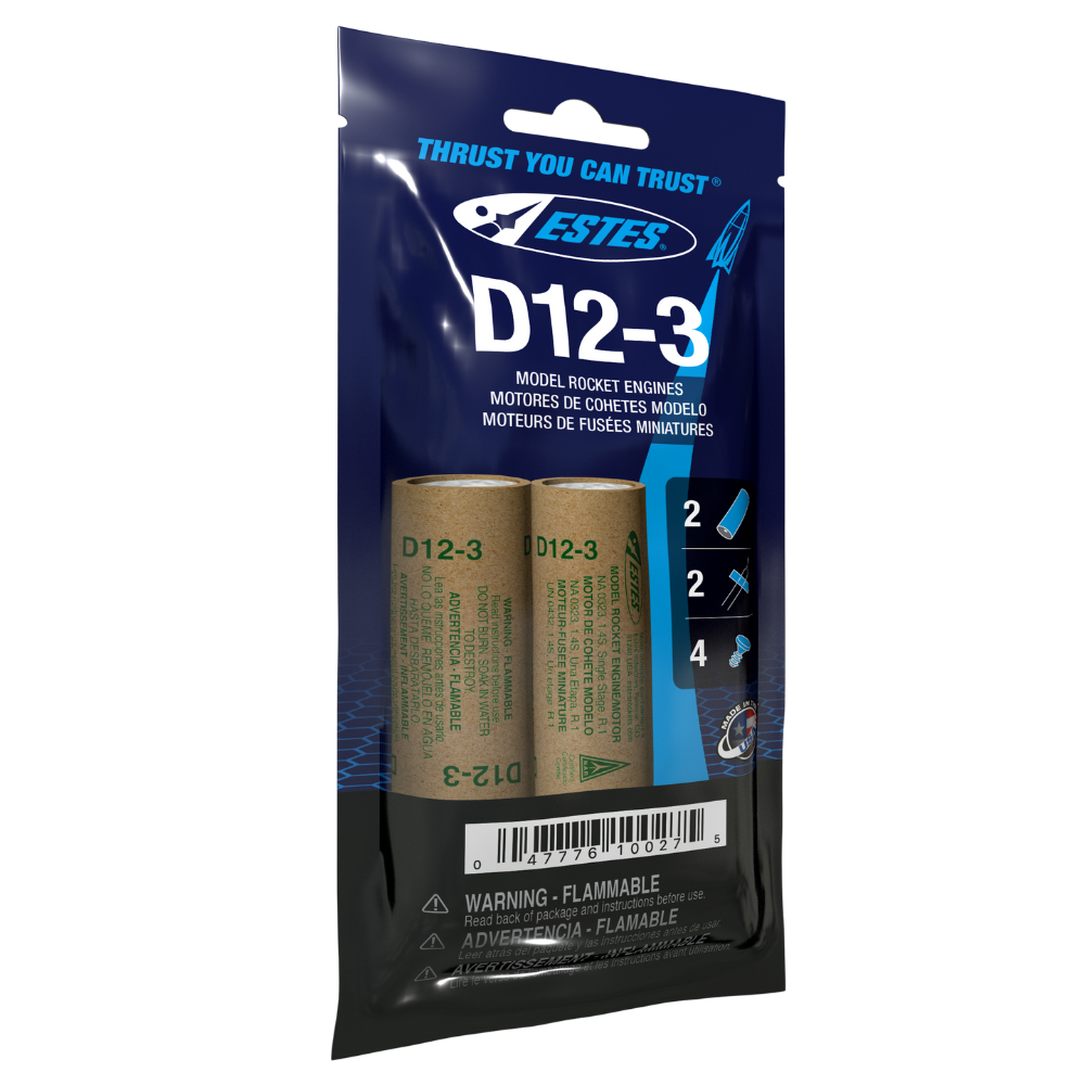 Estes D12-3 Model Rocket Engines