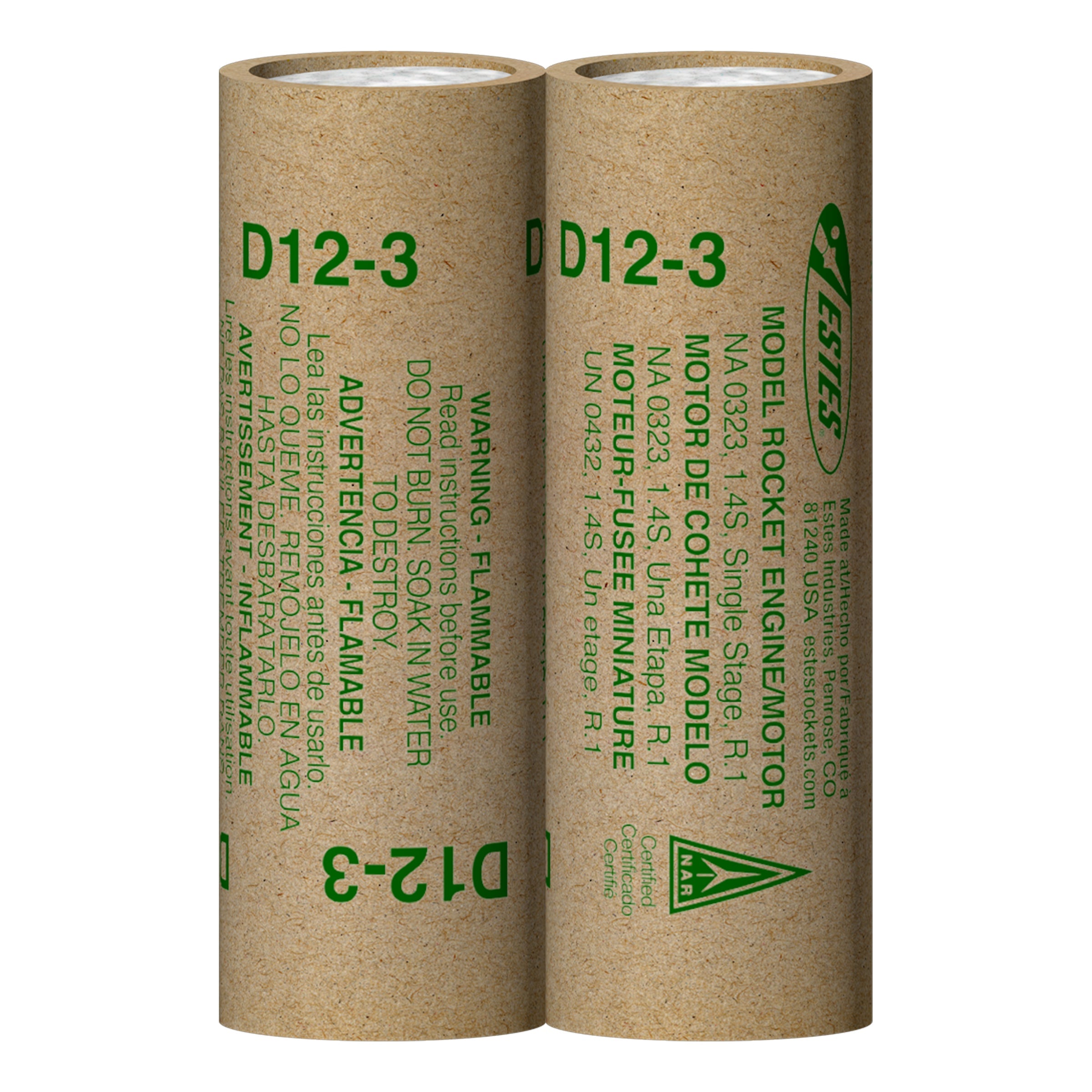Estes D12-3 24mm Rocket Engines