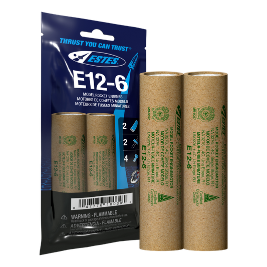 Estes E12-6 24mm Model Rocket Engines 