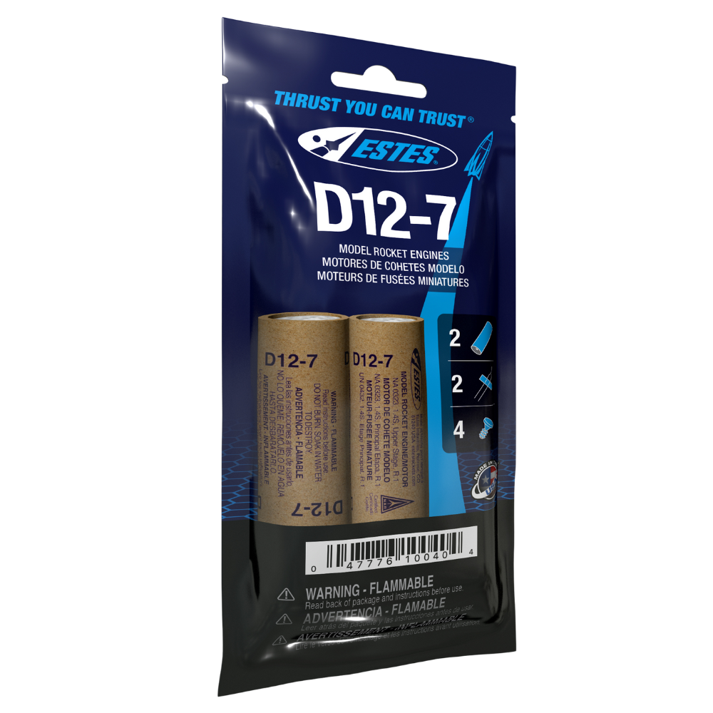 Estes D12-7 Model Rocket Engines