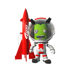 Kerbal Jeb & Estes Rocket Ornament