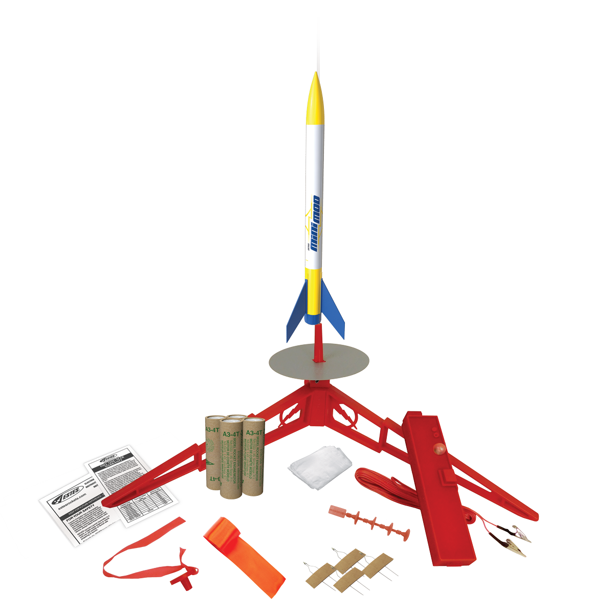 Estes Mini Mod Starter Set Rocket Kit Contents