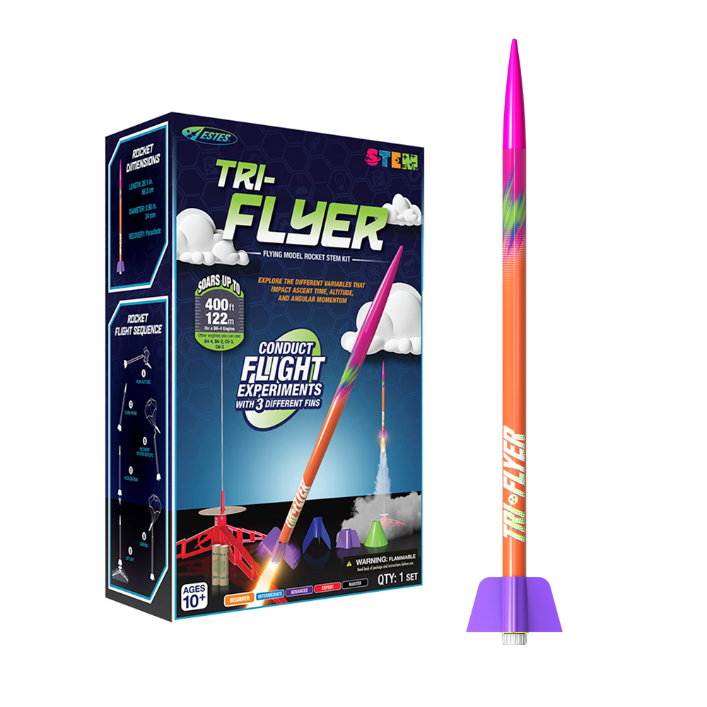 Tri-Flier Rocket and Box