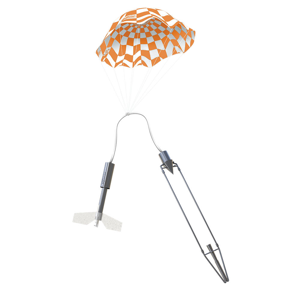 Estes Robert Goddard Flying Model Rocket Parachute Recovery