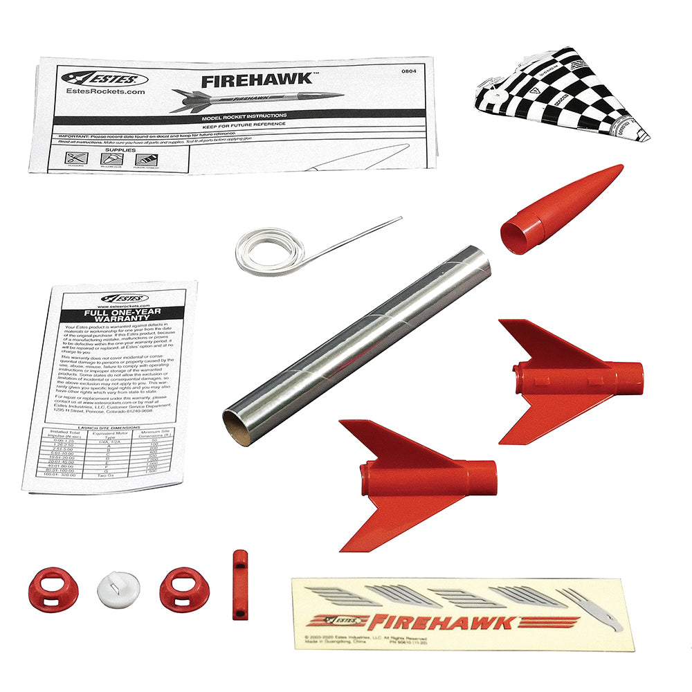 Firehawk™ Model Rocket Kit Parts
