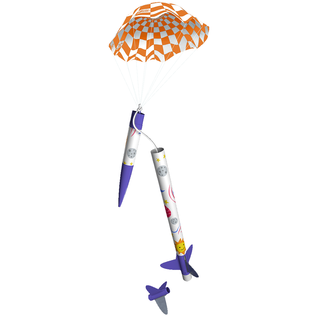 Estes Cosmic Cascade Model Rocket Parachute Recovery