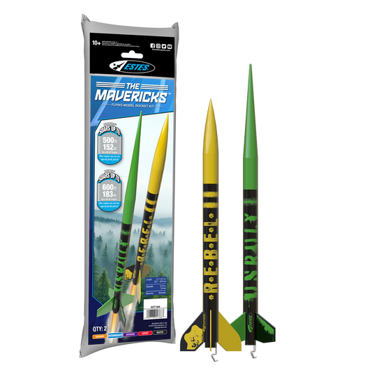 Estes The Mavericks Intermediate Model Rocket Kit with 2 Rockets Included