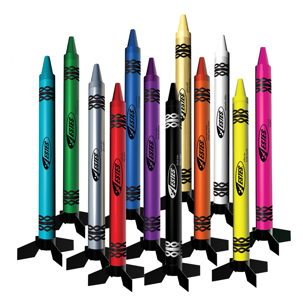 Estes Color The Sky Crayon Model Rockets 