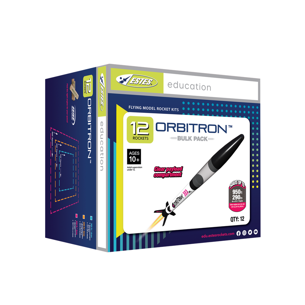 Orbitron™ Bulk Pack | 12 Model Rockets for STEM Learning | Estes Education