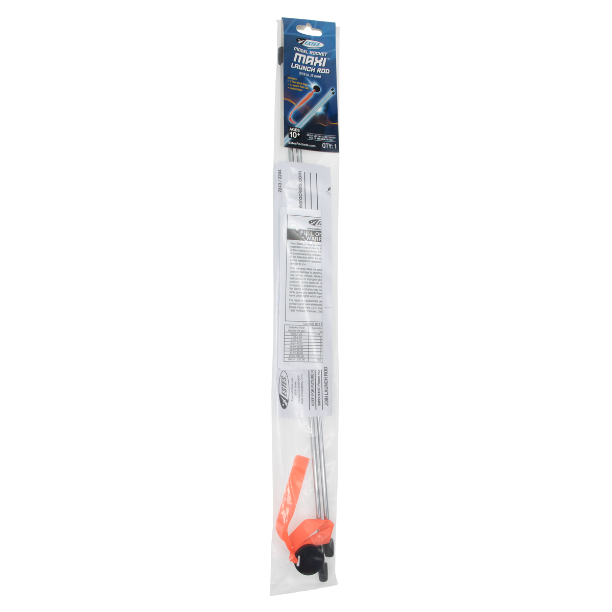 3/16" MAXI Launch Rod for Launching Model Rockets 