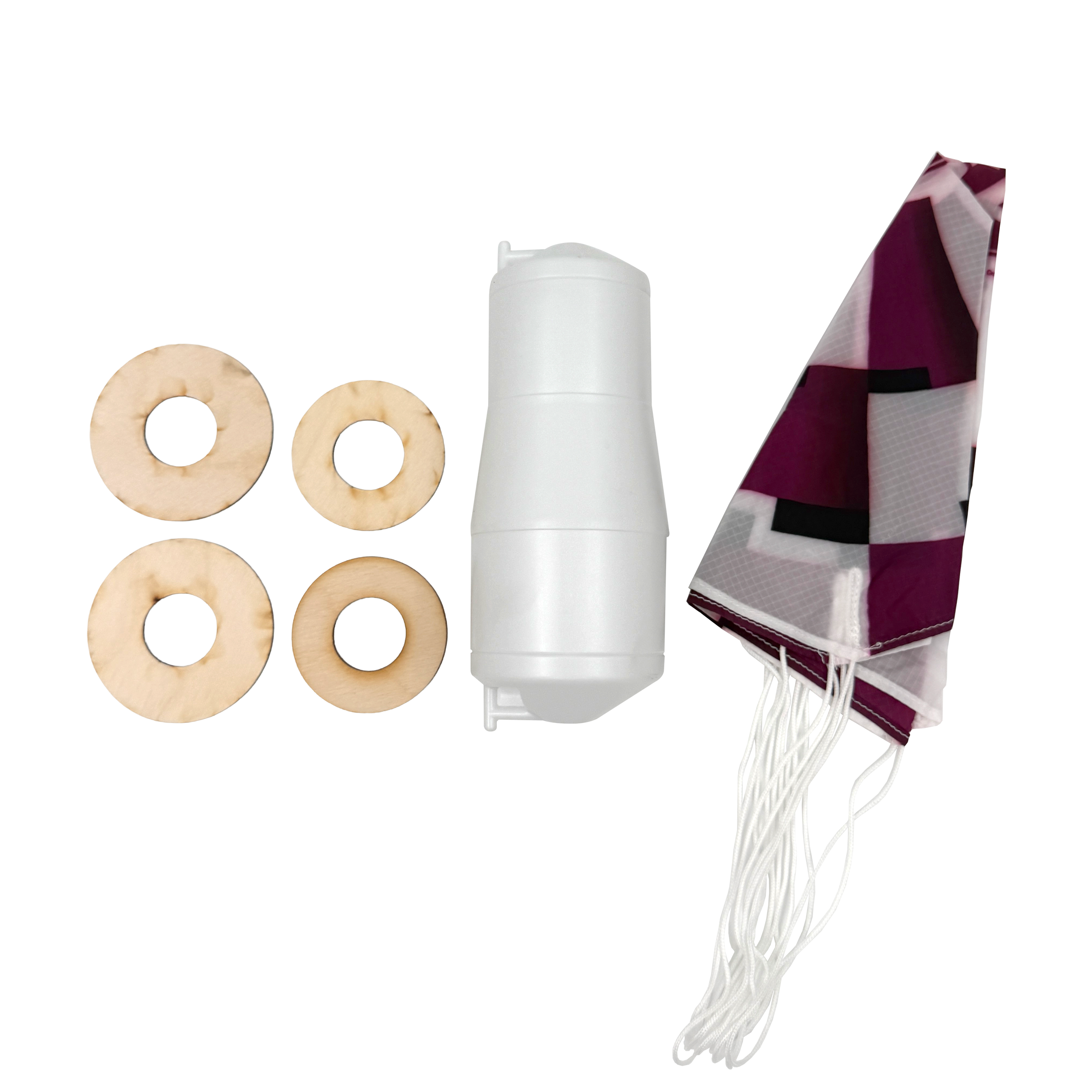 ARC Parts Centering Rings and Parachute for Building Model Rockets