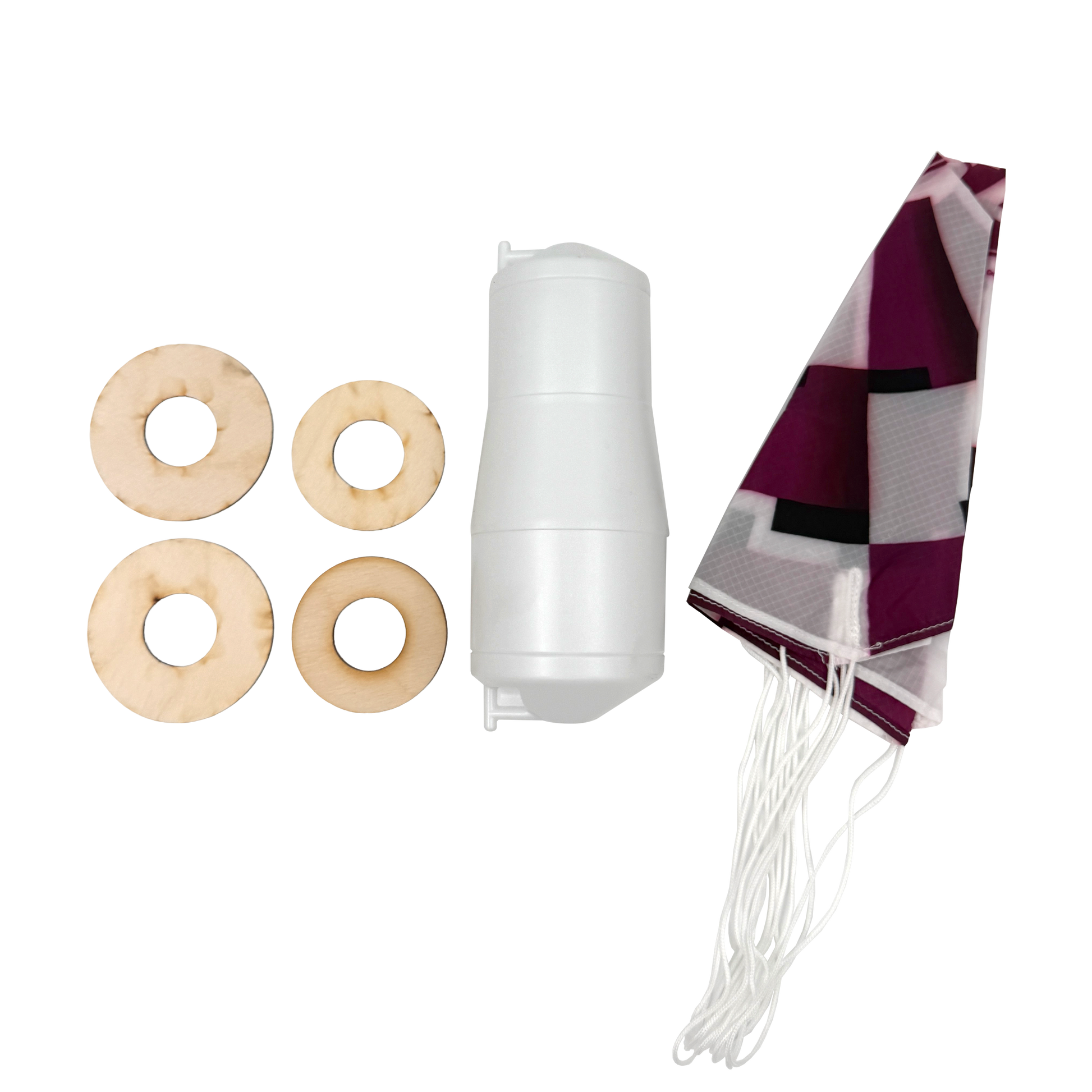 ARC Parts Centering Rings and Parachute for Building Model Rockets