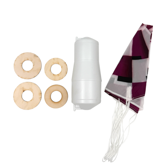 ARC Parts Centering Rings and Parachute for Building Model Rockets