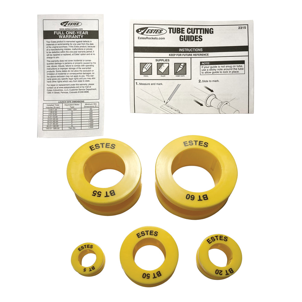 Estes Rockets Tube Cutting Guides with Instructions and Full One-Year Warranty