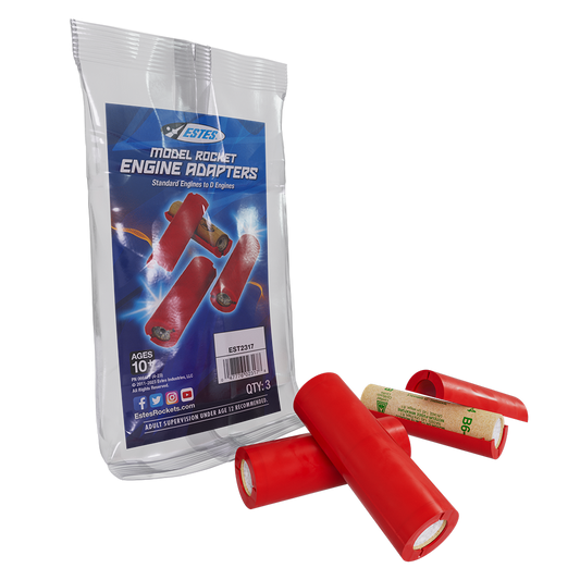 Model Rocket Engine Adapter Set - Standard to D