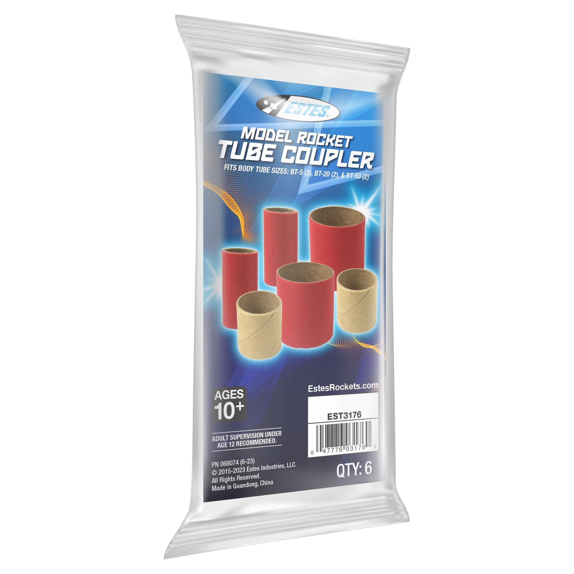 Estes BT5 - BT50 Model Body Tube Couplers - Pack of 6