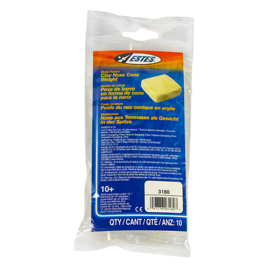 Estes Clay Nose Cone Weights Model Rocket Accessory