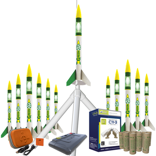 Model Rocketry 101 + Green Eggs Flight Data Classroom Kit Contents for STEM Education