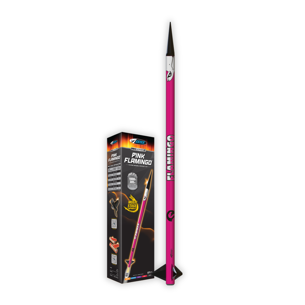 Estes Pro Series II Pink Flamingo Flying Model Rocket Kit