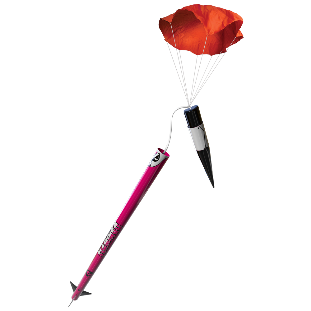 Estes Pink Flamingo Flying Model Rocket with Parachute Recovery 