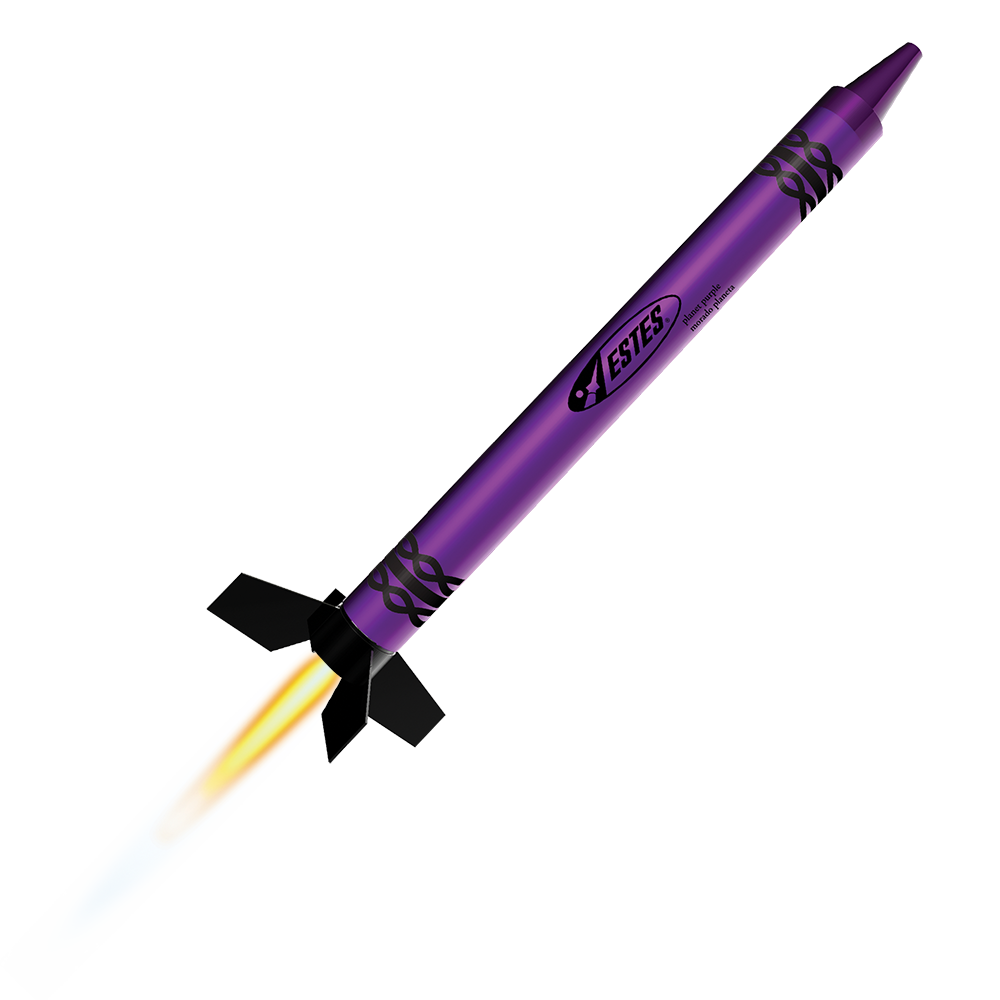 Estes Color The Sky Flying Model Rocket Crayon 