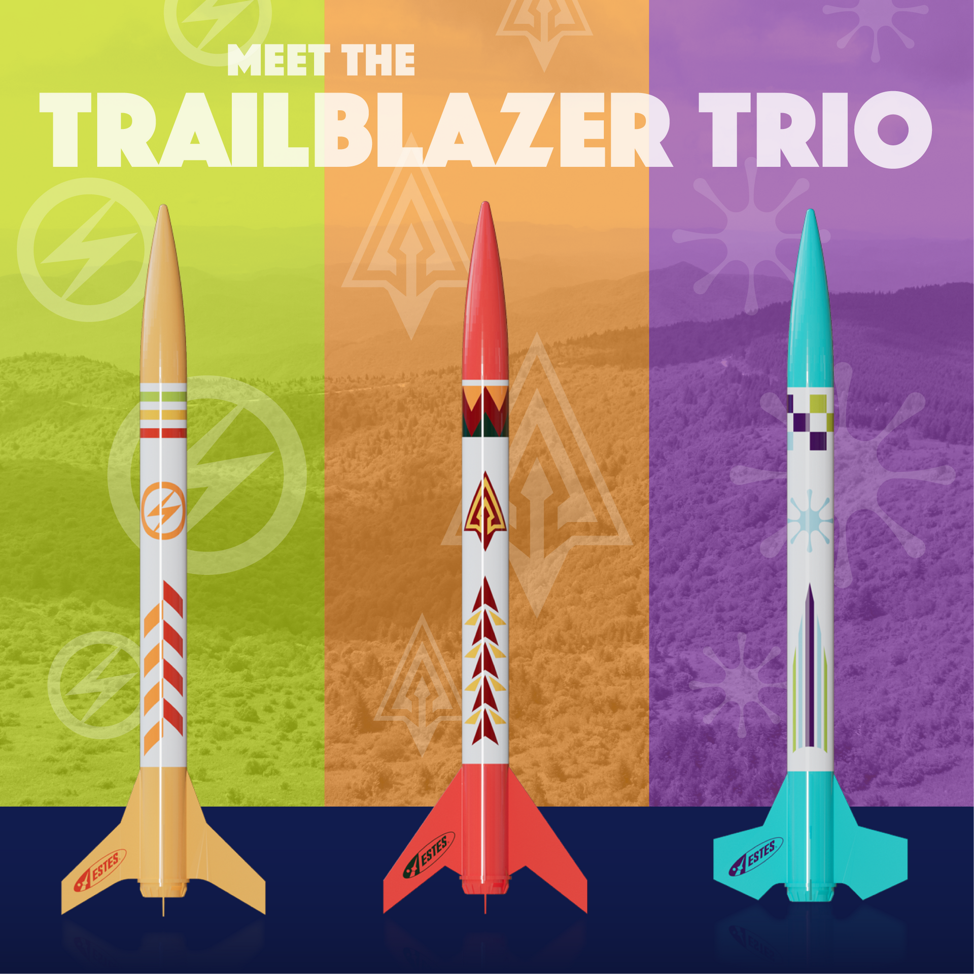 Estes Trailblazer Trio Model Rocket 3-Pack 