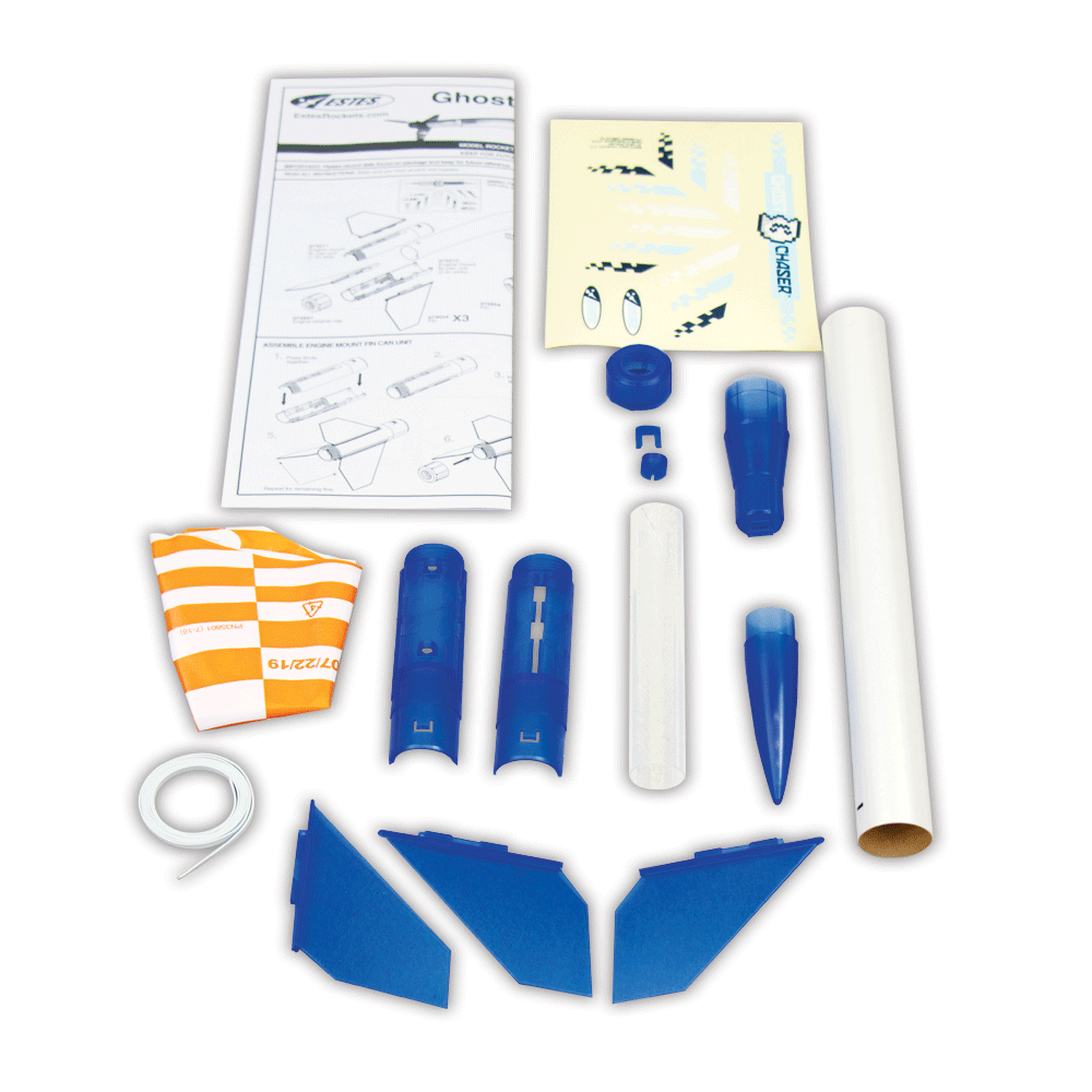 Estes Ghost Chaser Model Rocket Kit Parts