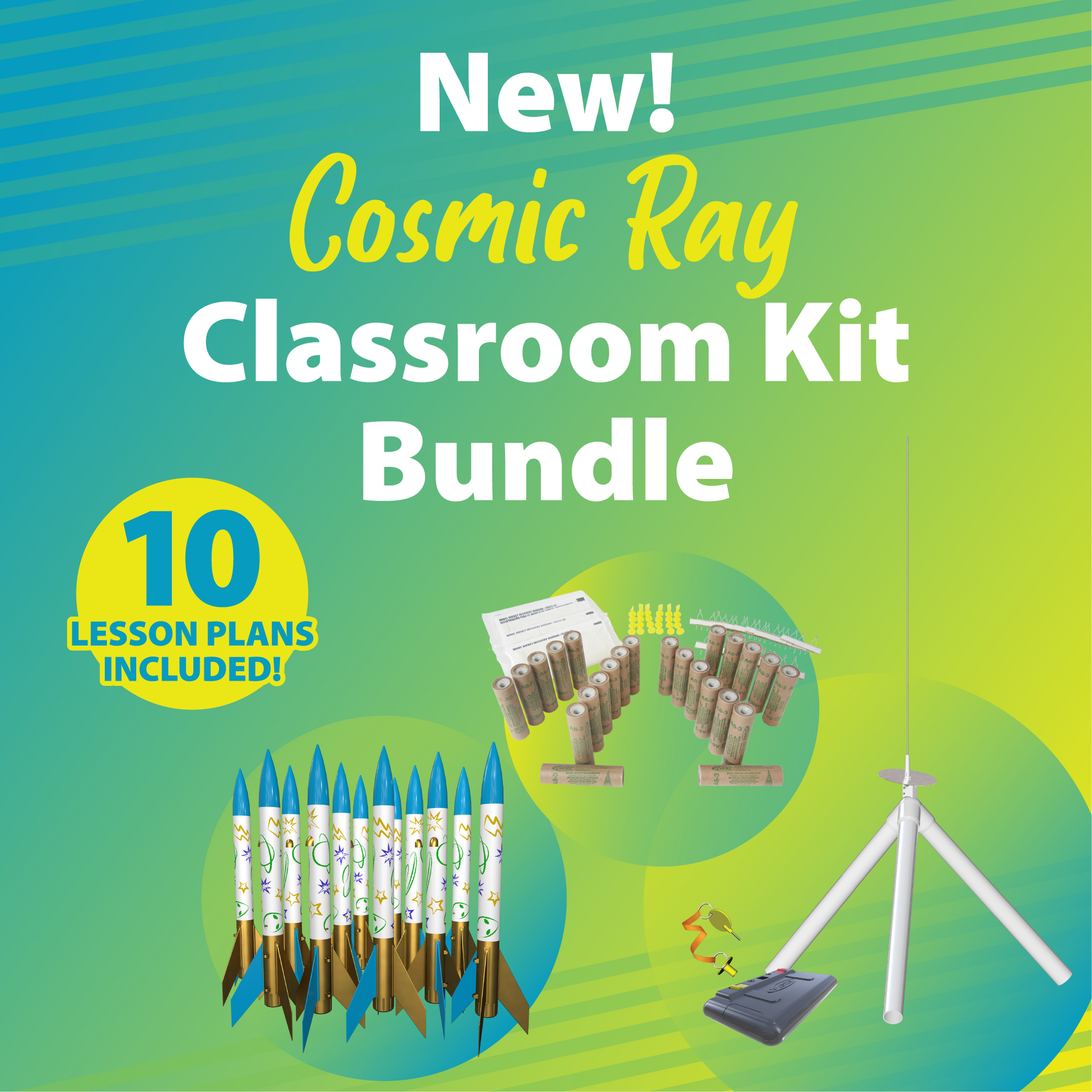 Estes Education Cosmic Ray Classroom Kit Model Rocket Bundle