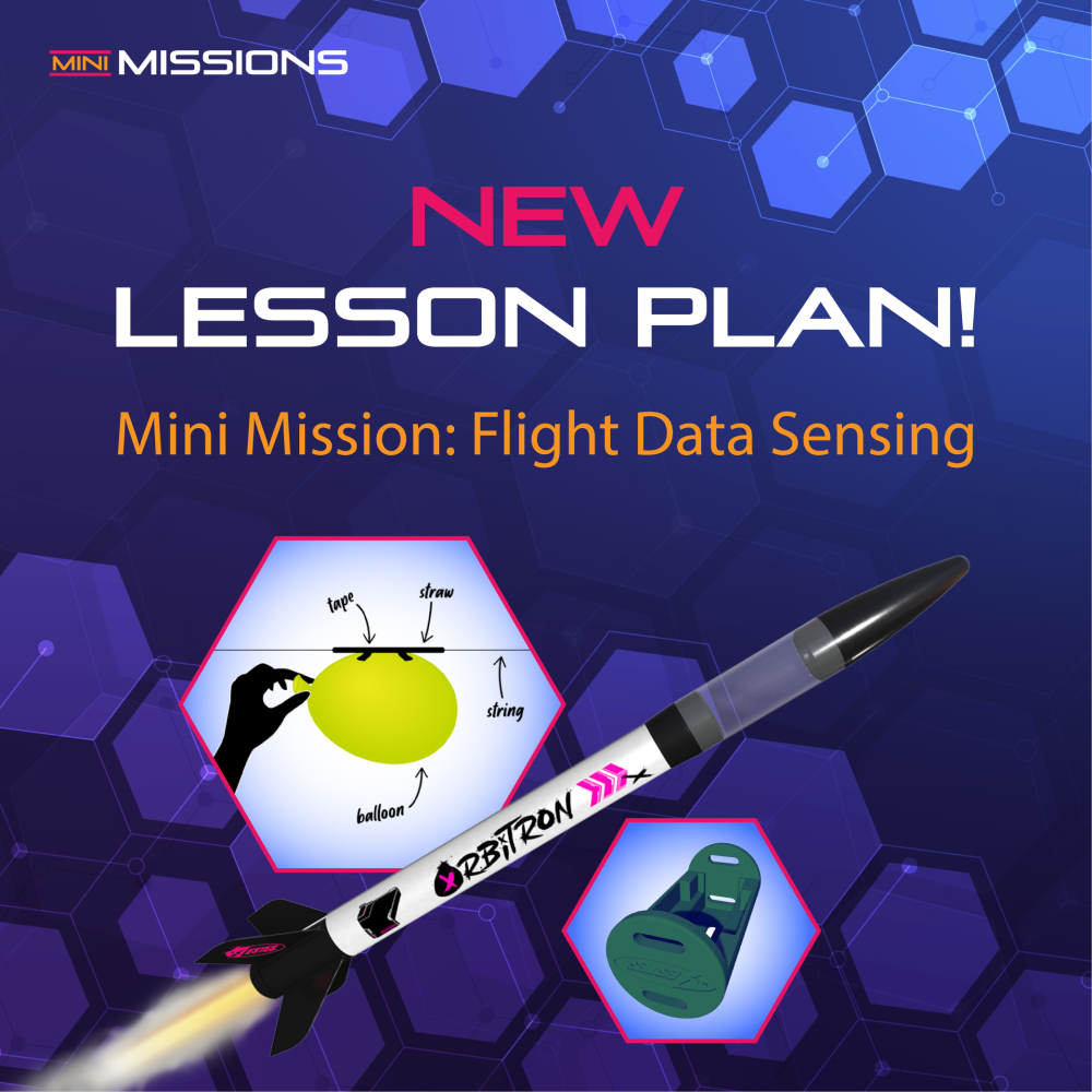 Estes Education Mini Missions: Flight Data Sensing Lesson Plan Web Banner - Mobile