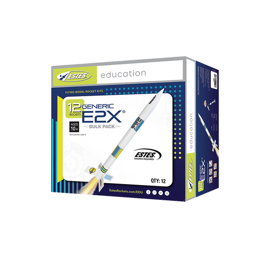 Generic E2X® Bulk Pack of 12 Model Rockets for STEM Learning Classrooms