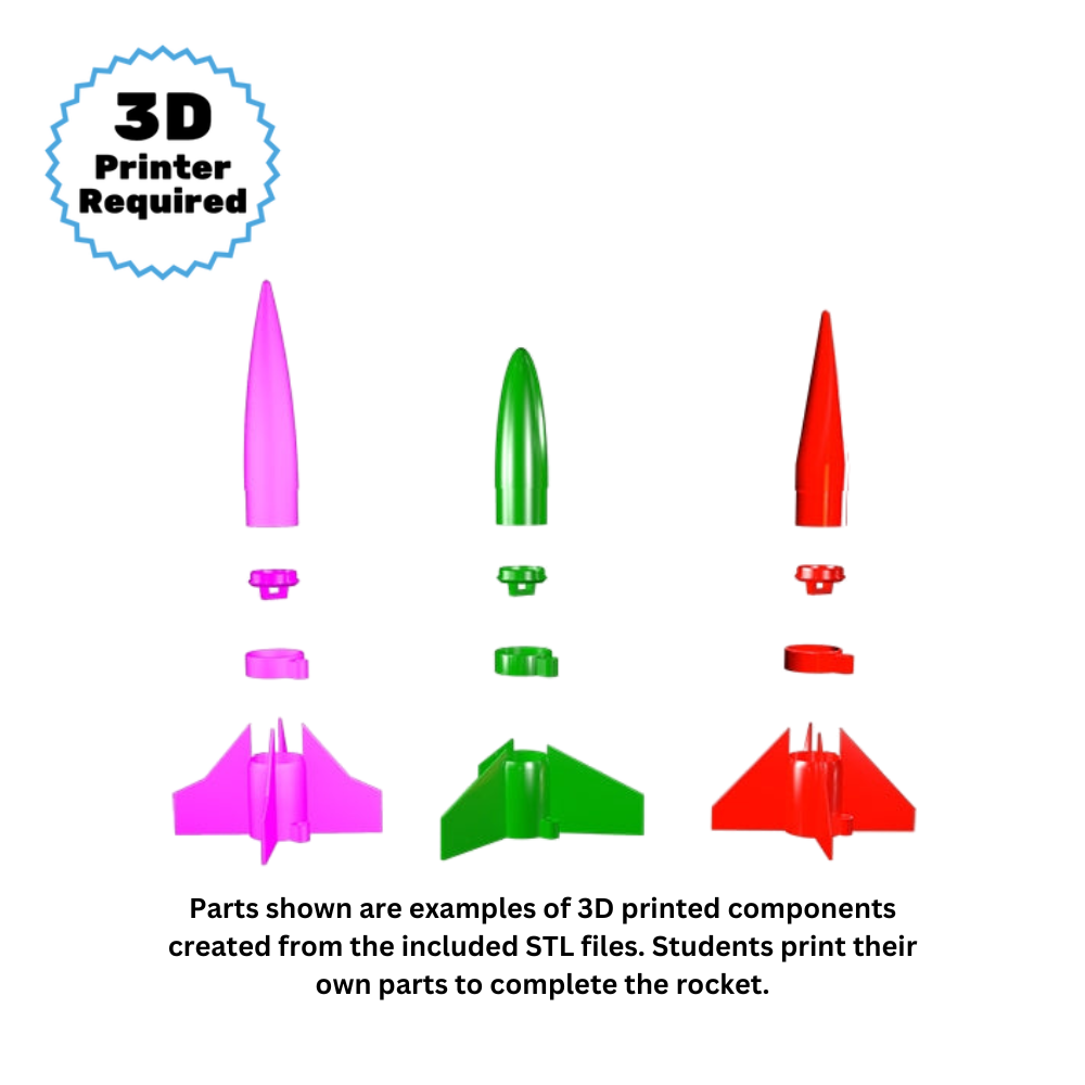 Estes Orbis 3D Printed Flying Model Rockets Bulk Pack for STEM Classrooms