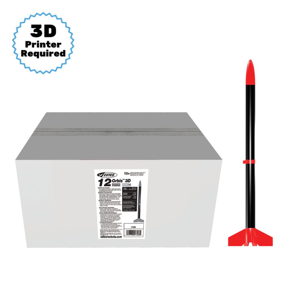 Estes Orbis 3D Printed Flying Model Rockets Bulk Pack for STEM Activities