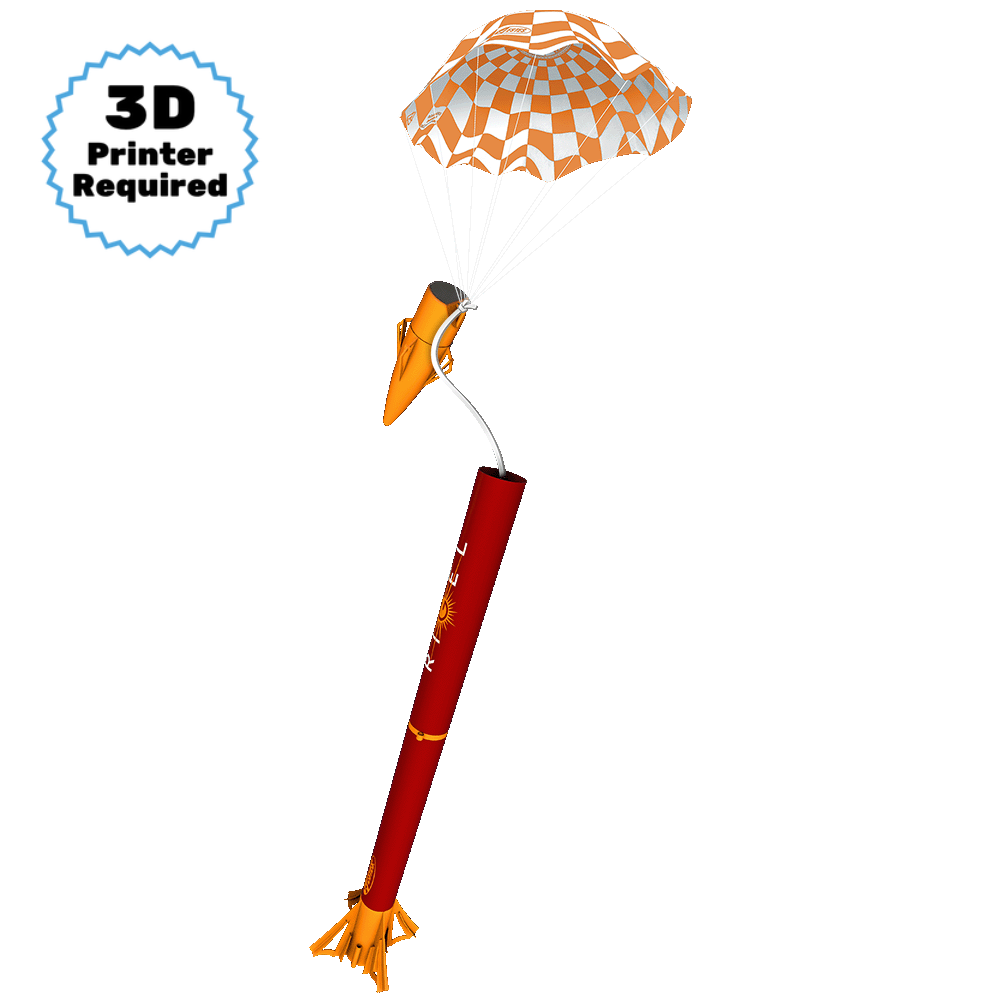 Estes Orion Rigel 3D Printed Model Rocket Parachute Recovery