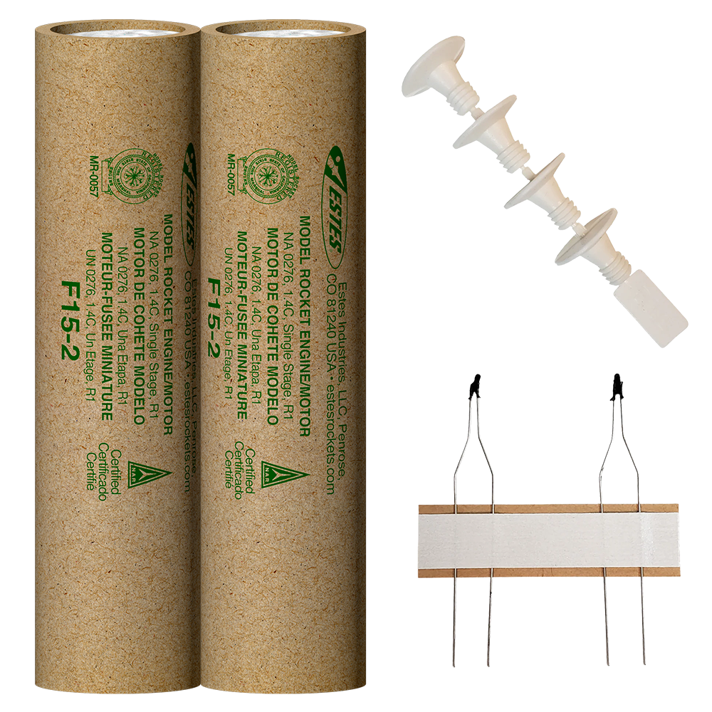 Plug Motor Model Rockets F15-2 Engines for STEM Model Rocketry | Estes Education