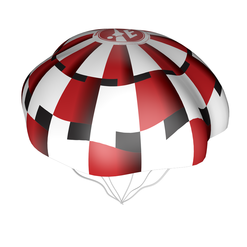 Estes 24 inch Red Rip Stop Nylon Parachute for Model Rockets