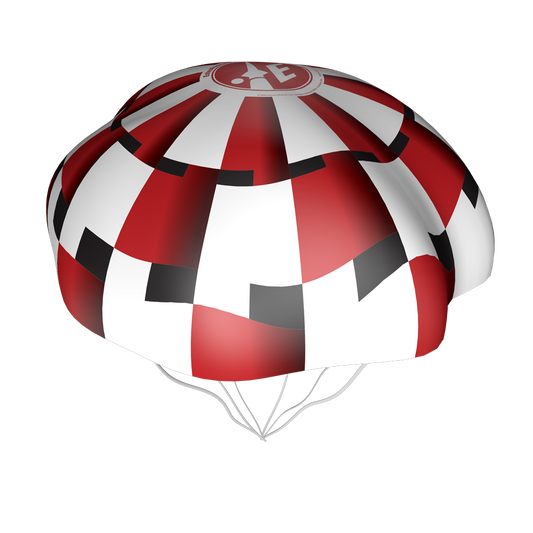 Estes 24 inch Red Rip Stop Nylon Parachute for Model Rockets