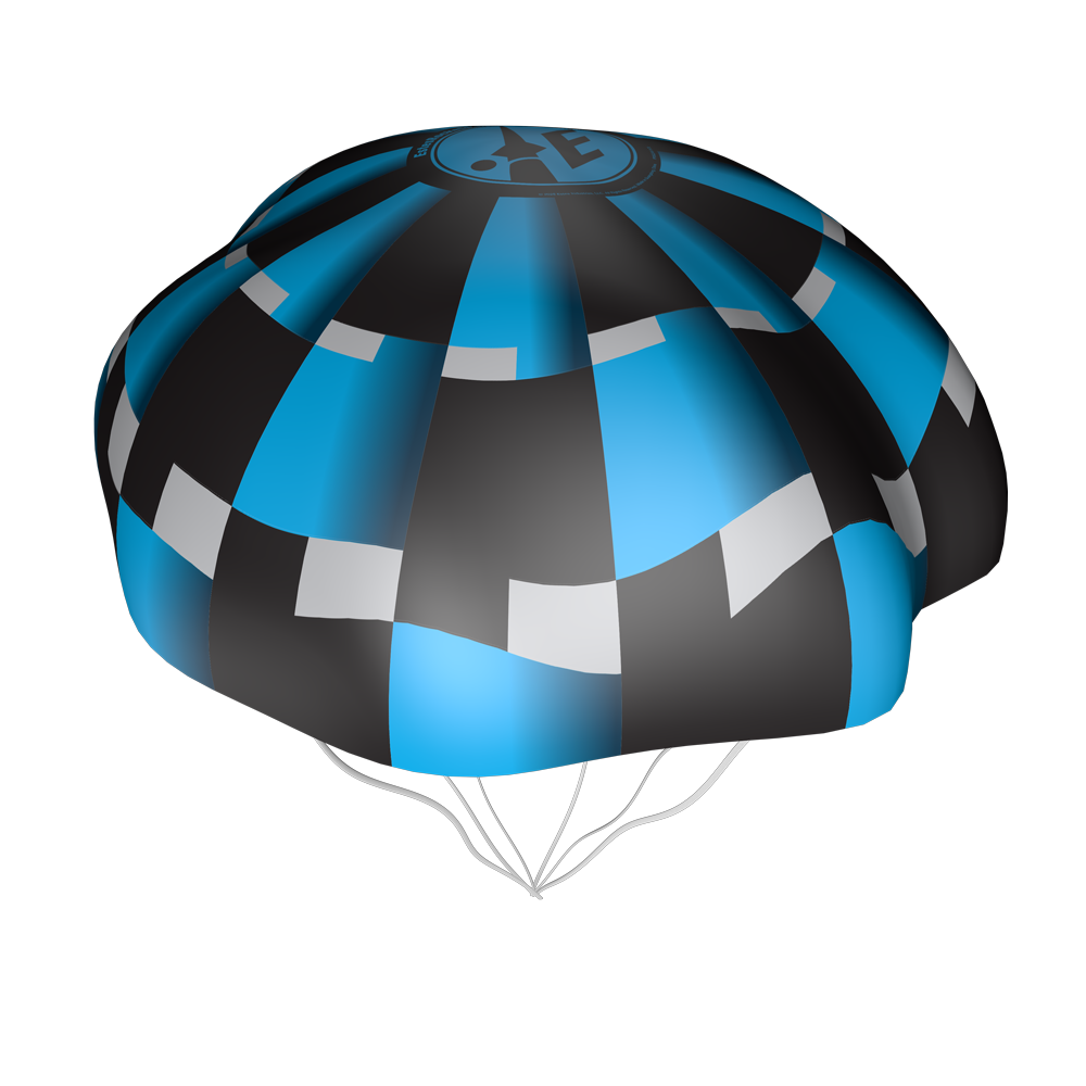 Estes 36 inch Teal Rip Stop Nylon Parachute for Model Rockets