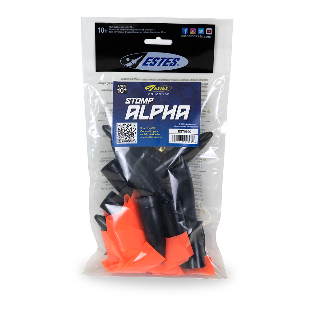 Estes Stomp Alpha Model Air Rocket Bulk Pack of 12