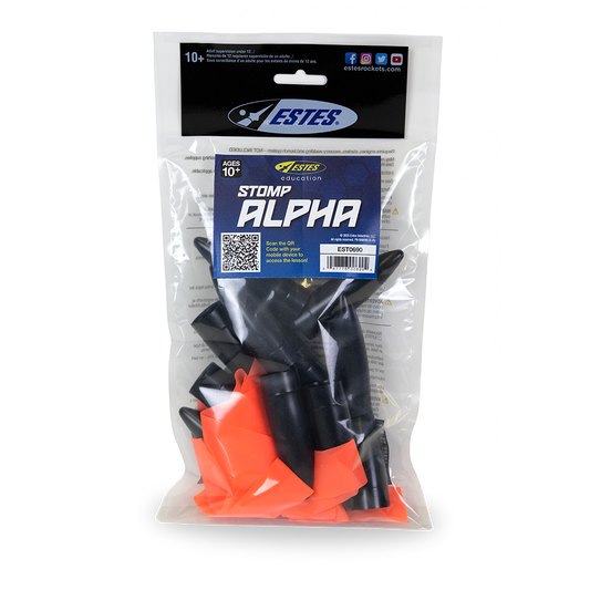 Estes Stomp Alpha Model Air Rocket Bulk Pack of 12