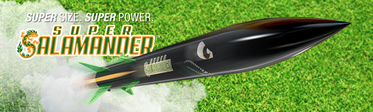 Super Size. Super Power. Super Salamander. New Quad Cluster Model Rocket Kit from Estes
